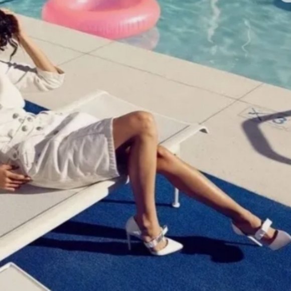 Chloe Gosselin White Satin and Lace Lily Pump - Picture 4 of 8